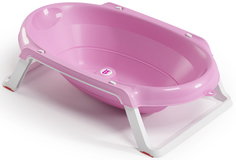 Ванночка для купания Ok Baby складная Onda Slim розовая