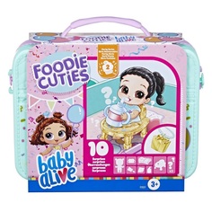 Игровой набор с куклой Baby Alive Foodie Cuties, Party Series 2, 10 сюрпризов No Brand