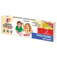 Мягкий пластилин Луч 29С 1762-08 Школа творчества, 9 цветов, 180 г, комплект 6 шт