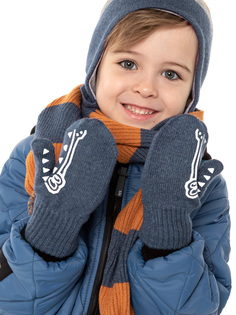 Варежки детские NIKASTYLE 14м11924, джинс, 14