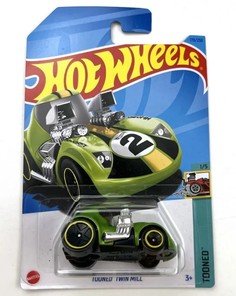 Игрушечная машинка Hot Wheels базовой коллекции TOONED TWIN MILL зеленая 5785/HKH14