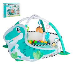 Детский развивающий коврик Smart Baby Дино, 3в1, сухой бассейн, манеж, сумка, JB0334024