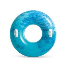 Надувной круг Волны голубой с ручками, 114 см, от 9 лет, Intex