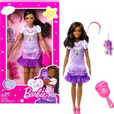 Кукла Barbie Серия Моя Первая Барби Мягкое Подвижное Тело, С Пуделем И Аксессуарами