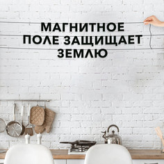 Гирлянда-растяжка Магнитное поле защищает Землю VN029 черная No Brand