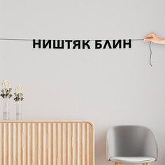 Гирлянда-растяжка Ништяк блин VN849 черная No Brand