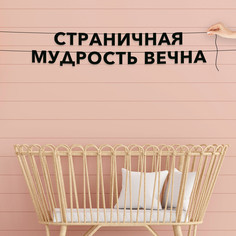 Гирлянда-растяжка Страничная мудрость вечна VN230 черная No Brand