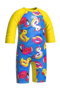 Детский пляжный текстиль Ducky kids swimsuit Синий,S Mad Wave