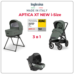 Коляска 3 в 1 i-Size Inglesina Aptica XT New с подставкой под люльку Standup, Taiga Green