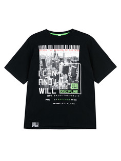 Футболка детская PlayToday 12411388, черный, 140