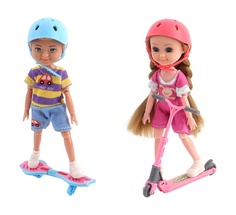 Игровой набор с 2-мя мини-куклами скейт и самокат K10690 Kari Kids