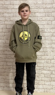 Худи детское Stone Island HW1901, хаки, 158