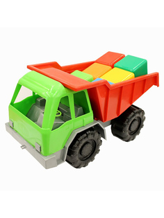 Игрушечная машинка Maksi kids Грузовик с кубиками 3-282 зеленый