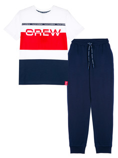 Костюм повседневный PlayToday 12411033, тёмно-синий; белый; красный, 158