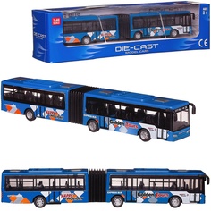 Автобус Junfa металлический, синий, 26x7x6,5 632-30/синий Abtoys