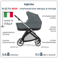 Коляска 3 в 1 i-Size Inglesina Electa New с подставкой под люльку Standup, Union Grey