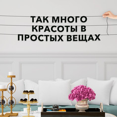 Гирлянда-растяжка Так много красоты в простых вещах VN072 черная No Brand