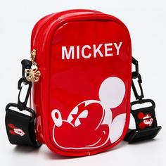 Сумка дет Микки L-б/н, 10x4x15, отд на молнии, регул ремень, красный Disney