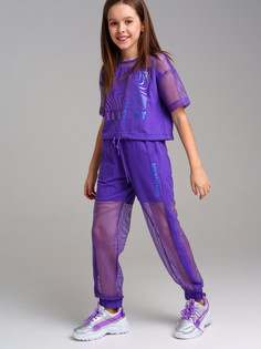 Брюки детские PlayToday 12421124, сиреневый, 128