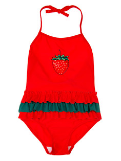 Купальник слитный детский PlayToday 12422254, красный, 116