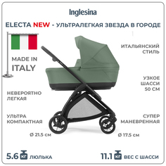 Коляска 3 в 1 i-Size Inglesina Electa New с подставкой под люльку Standup, Murray Green