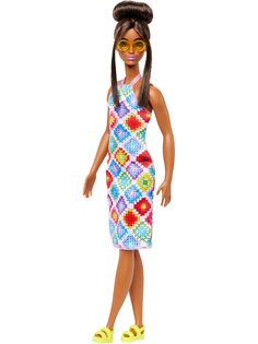 Кукла Barbie серия Barbie Fashionistas Модница в ярком платье и солнцезащитными очками