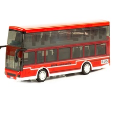 Автобус металлический инерционный MSN Toys свет музыка 20 см YD6632A 1:48 Красный