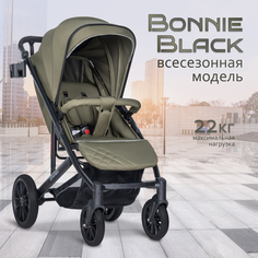 Коляска детская прогулочная Farfello Bonnie black, BB1, цвет свежая зелень