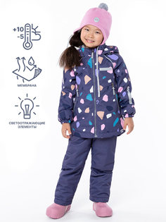 Комплект верхней одежды детский NIKASTYLE 7м0424, фиолетовый, 110