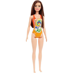 Кукла Barbie серия Barbie Пляж в оранжевом купальнике