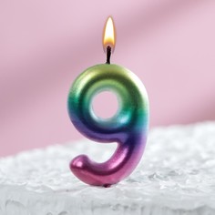 Свеча Страна Карнавалия цифра 9, 5,5 см, 120321, 3 упаковки