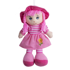 Мягкая игрушка Кукла 53914 35см цвет розовый Tongde