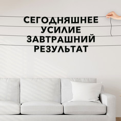 Гирлянда-растяжка Сегодняшнее усилие завтрашний результат VN145 черная No Brand