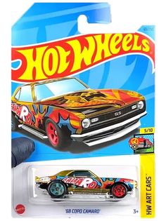 Машинка Hot Wheels легковая машина HKH49 металлическая 68 COPO CAMARO желтый