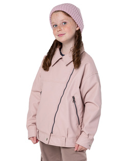 Куртка кожаная детская NIKASTYLE 4л7624, розовый, 158
