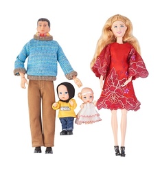 Игровой набор Семья с двумя детьми беременная мама OEM1747142 Max&Jessi