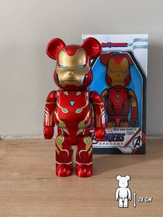 Фигурка Bearbrick Iron Man Mark 85 28 см No Brand