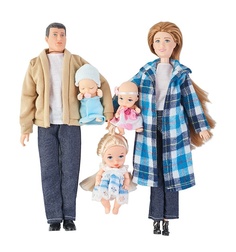 Игровой набор Семья с тремя детьми OEM1747141 Max&Jessi