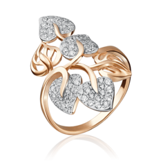 Кольцо из золота с фианитом р.18 PLATINA jewelry 01-3653-00-401-1110-24