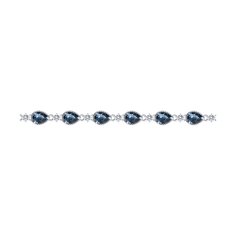 Браслет из серебра р. 18 SOKOLOV 94051061, Swarovski\фианит