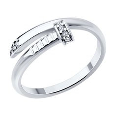 Кольцо из серебра р. 18 SOKOLOV 94014212, фианит