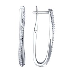 Серьги из серебра Diamant 94-120-02076-1, фианит