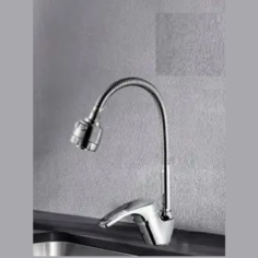 Смеситель для кухни однорычажный Feinise гибкий излив на гайке