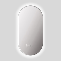 Зеркало Олимпия 90*50 для ванной c нейтральной LED-подсветкой и часами Alias