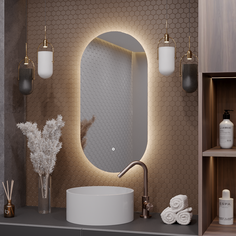 Зеркало Олимпия 120*60 "парящее" для ванной с нейтральной LED-подсветкой Alias