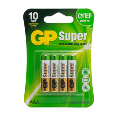 Батарейки GP Batteries Super алкалиновые, ААА, 4 шт