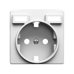 82 Concept Белый матовый Накладка для розетки Schuko с зарядным устройством 2xUSB Simon