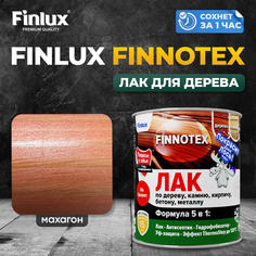 Лак акриловый Finlux F-973 FINNOTEX для дерева декоративный полуглянцевый, махагон