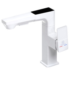 Смеситель для ванной Grandezza Lacrima White, LW23 с Led дисплеем и термостатом