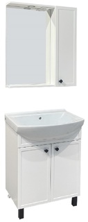 Мебель для ванной Runo Римини 65, белый, раковина Best 65 РУНО